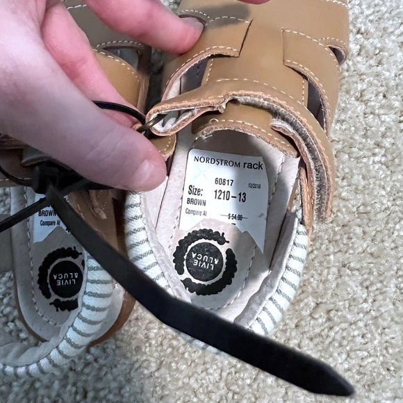 Livie and Luca tan Sailor sandals unisex little kid 12 new never worn - Picture 6 of 8